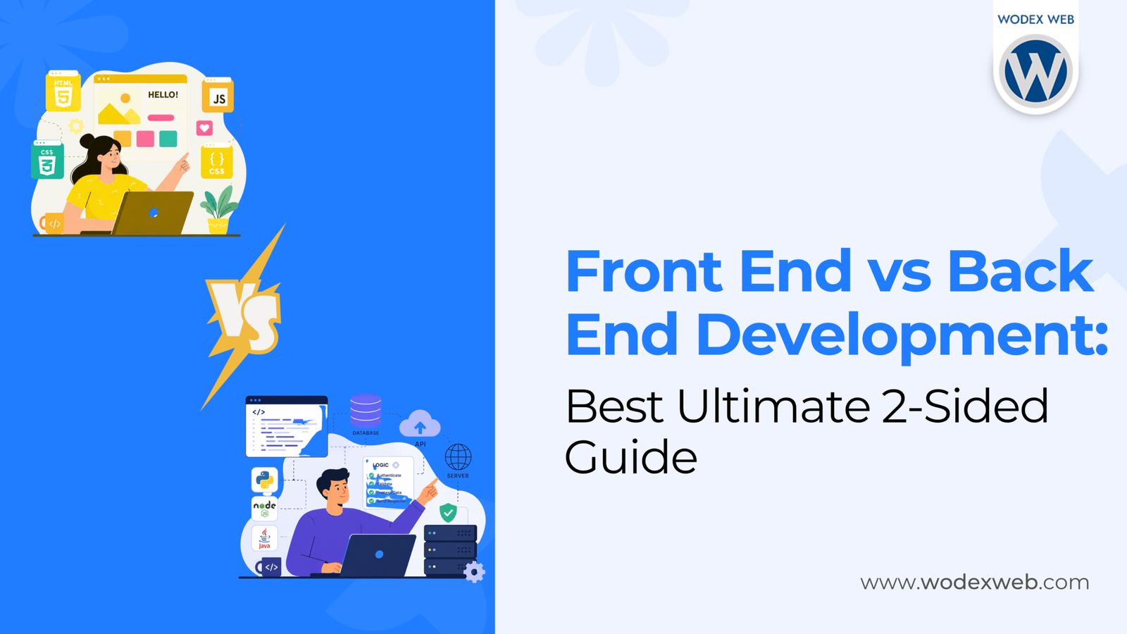 Front End VS Back End Development Front End Back End Front End Technologies Back End Technologies Full Stack Development